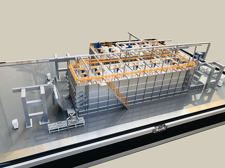 工業(yè)用爐模型廢鋁生產線北京模型公司制作完畢德國展出